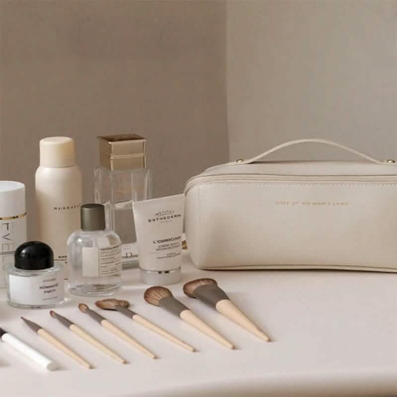 Women Makeup Organizer Toiletry Leather Bag - A-1 Thread Vault