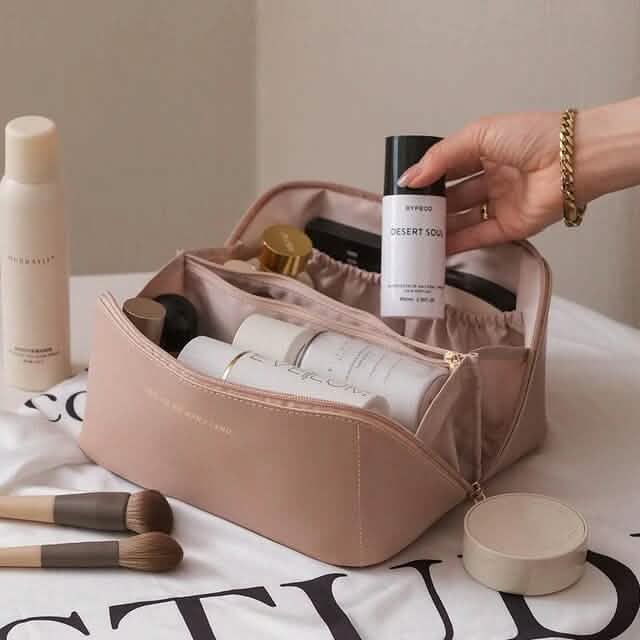 Women Makeup Organizer Toiletry Leather Bag - A-1 Thread Vault