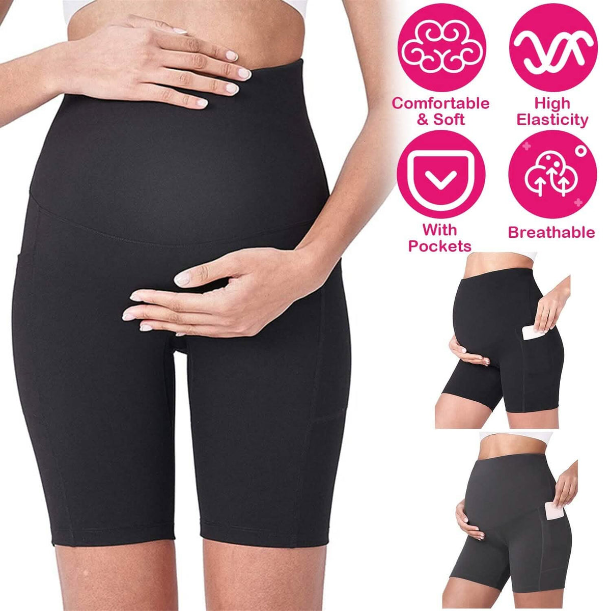 Women Maternity Seamless Shorts - A-1 Thread Vault