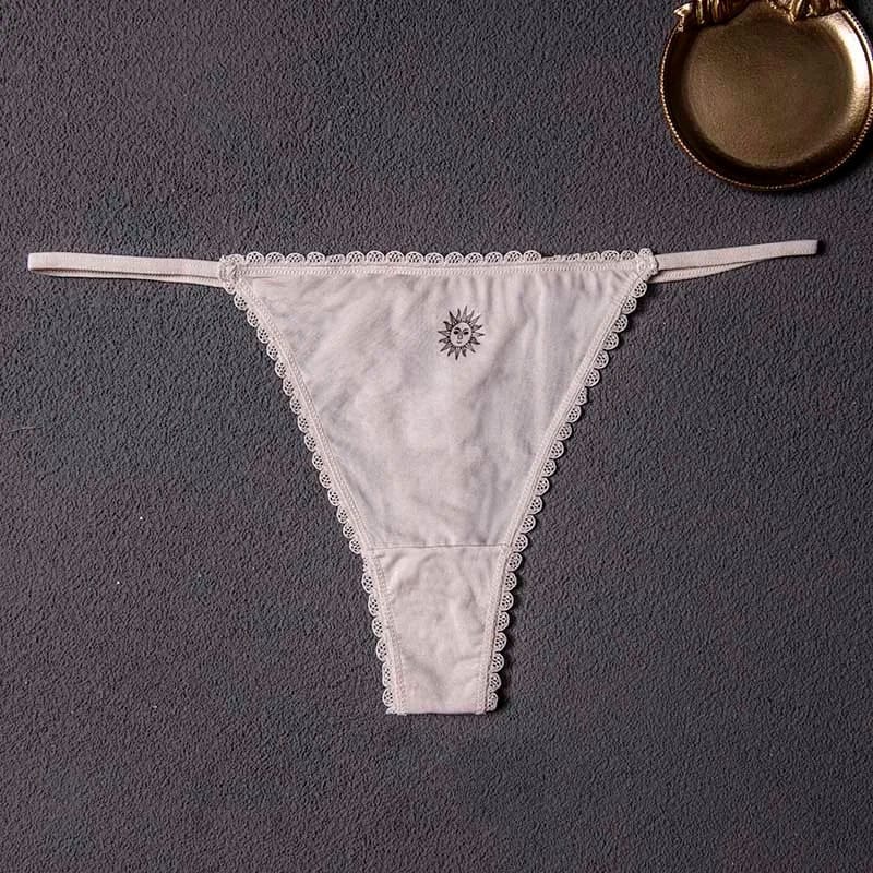 Women ruffles Underwear Invisible Seamless T Panties G-String Female Sexy Thongs Intimates Lingerie Ladies Briefs 1pcs abc01 - A-1 Thread Vault