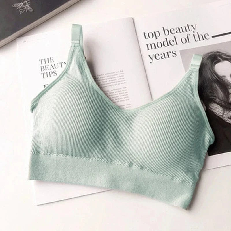 Women's Bra Tube Top Crop Top Female Seamless Back Outdoor Sports Underwear Bra For Women Cotton Female Bra Tops Brassiere - A-1 Thread Vault