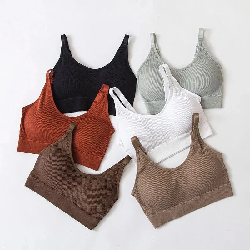 Women's Bra Tube Top Crop Top Female Seamless Back Outdoor Sports Underwear Bra For Women Cotton Female Bra Tops Brassiere - A-1 Thread Vault