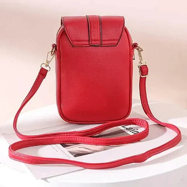 Women's Crossbody Leather Solid Color Plain Bag Wallet - A-1 Thread Vault