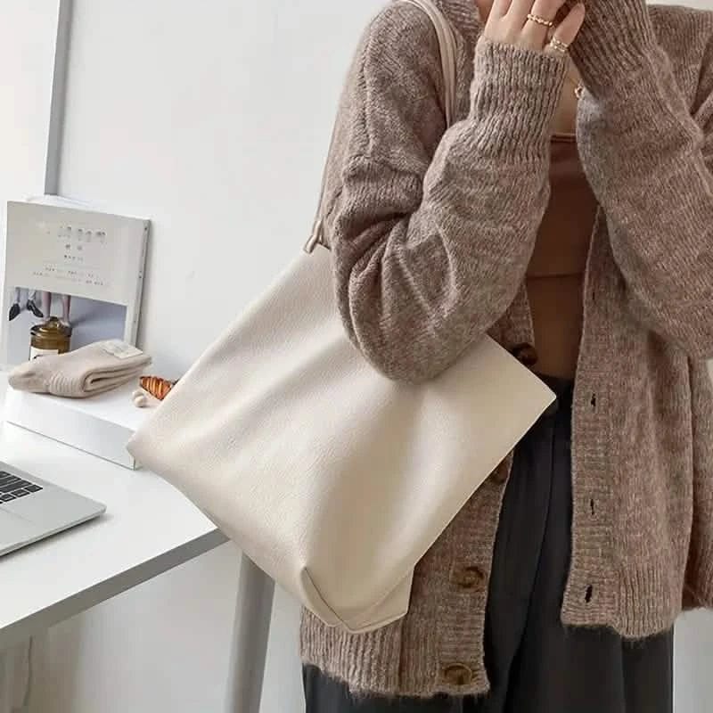 Women's Large Totes PU Leather Shoulder Bag Soft Purse Hobo Handbag Casual Top Handle Bag For Travel Work - A-1 Thread Vault