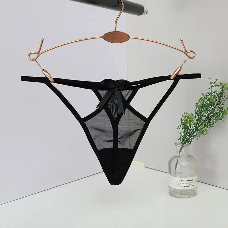 Women's panties Women's Low-Waist Seamless G-String Thong Lace Panties Sexy Cut-Out T-Back Ladies Underwear Lingerie Women's tho - A-1 Thread Vault
