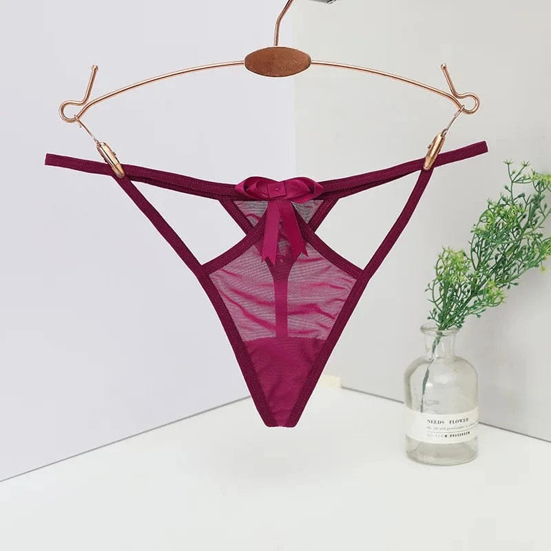 Women's panties Women's Low-Waist Seamless G-String Thong Lace Panties Sexy Cut-Out T-Back Ladies Underwear Lingerie Women's tho - A-1 Thread Vault