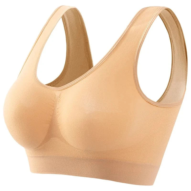 Women's S-5XL Seamless Bra Push-Up Sports Bra Non-wire Crop Tops Solid Color Sexy Lingerie No Pads Breathable Female Brassiere - A-1 Thread Vault