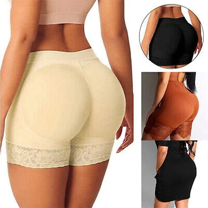Women's Underwear Fake Buttock Body Shaper Padded Seamless Panties Panty Sexys Hip Enhancer High Waist Tummy Control Short - A-1 Thread Vault