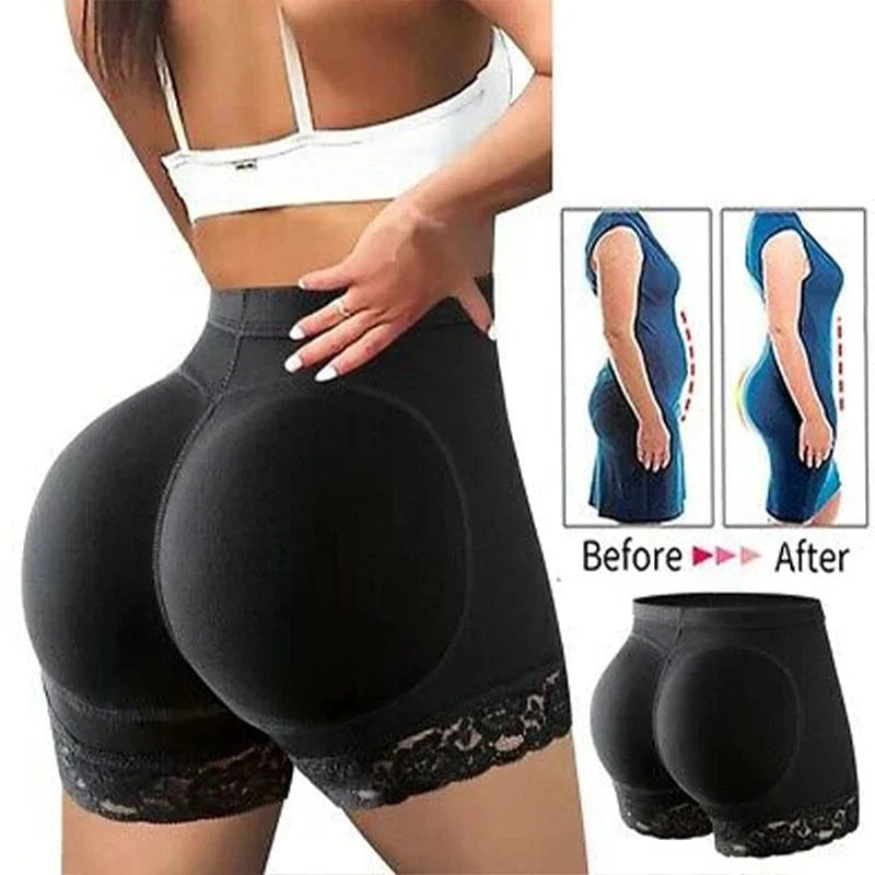 Women's Underwear Fake Buttock Body Shaper Padded Seamless Panties Panty Sexys Hip Enhancer High Waist Tummy Control Short - A-1 Thread Vault