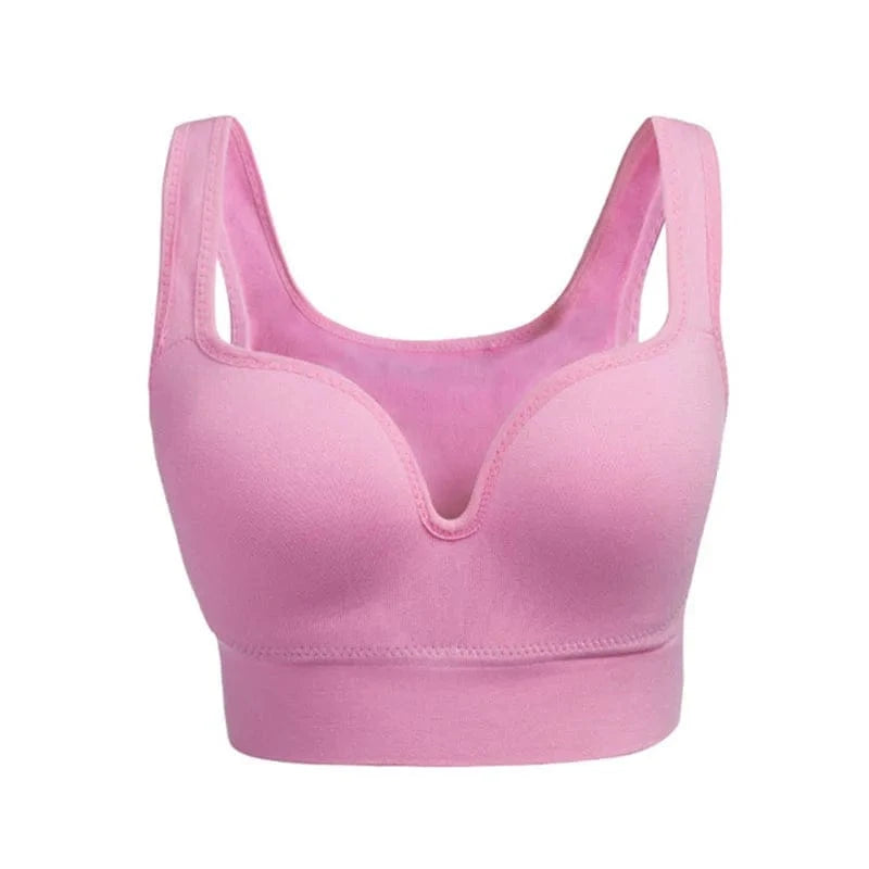 Women Wireless Sports Bra Fitness Running Vest Gym Workout Underwear Padded Tops Bralette Breathable Brassiere Push Up Bras - A-1 Thread Vault