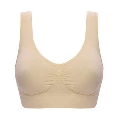 Women Wireless Sports Bra Fitness Running Vest Gym Workout Underwear Padded Tops Bralette Breathable Brassiere Push Up Bras - A-1 Thread Vault