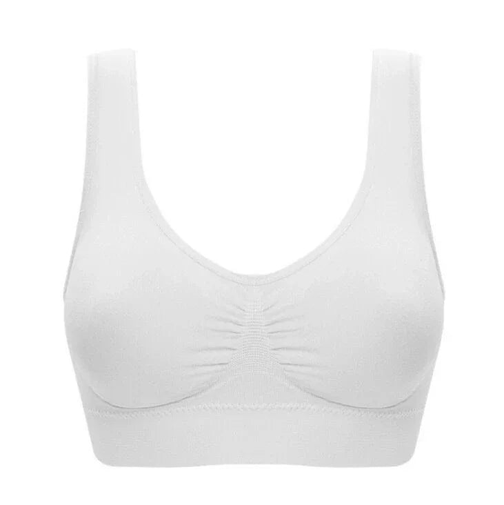 Women Wireless Sports Bra Fitness Running Vest Gym Workout Underwear Padded Tops Bralette Breathable Brassiere Push Up Bras - A-1 Thread Vault
