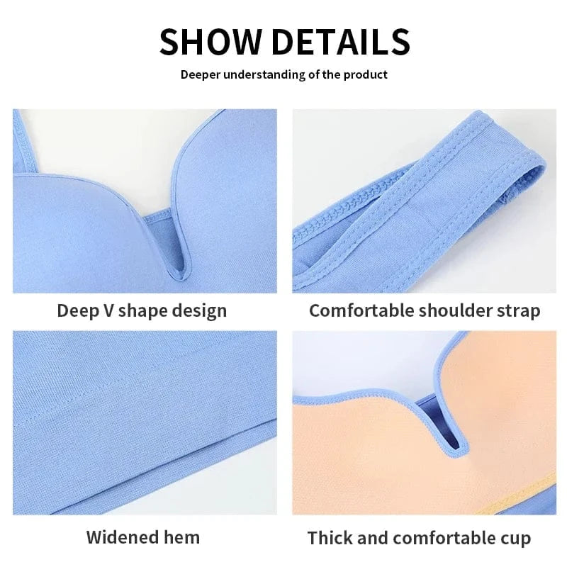 Women Wireless Sports Bra Fitness Running Vest Gym Workout Underwear Padded Tops Bralette Breathable Brassiere Push Up Bras - A-1 Thread Vault