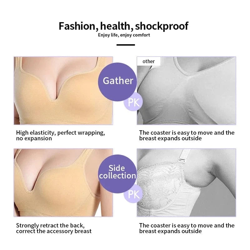 Women Wireless Sports Bra Fitness Running Vest Gym Workout Underwear Padded Tops Bralette Breathable Brassiere Push Up Bras - A-1 Thread Vault