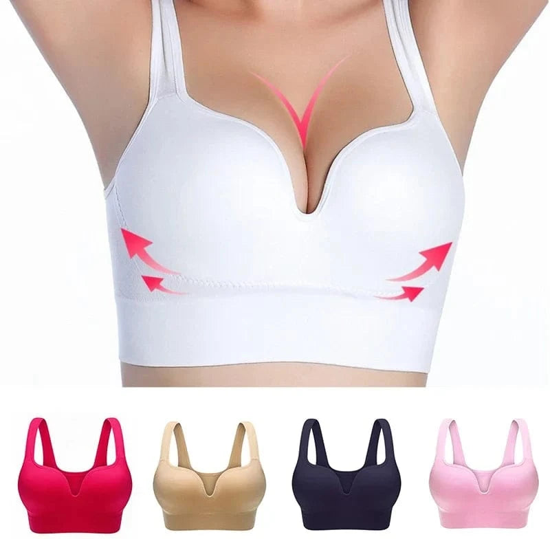 Women Wireless Sports Bra Fitness Running Vest Gym Workout Underwear Padded Tops Bralette Breathable Brassiere Push Up Bras - A-1 Thread Vault