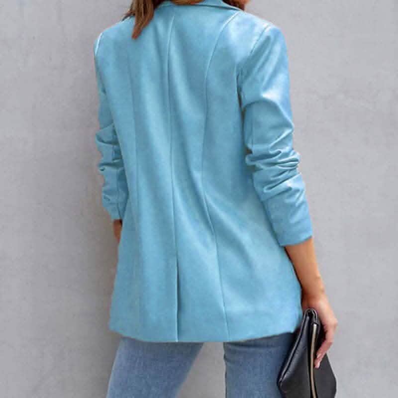 Women's Blazer Warm Breathable Outdoor Office Street Pocket Single Breasted Turndown - A-1 Thread Vault