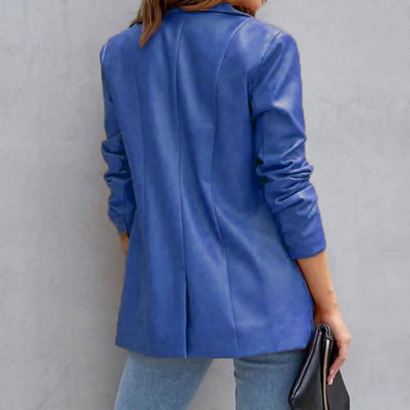 Women's Blazer Warm Breathable Outdoor Office Street Pocket Single Breasted Turndown - A-1 Thread Vault