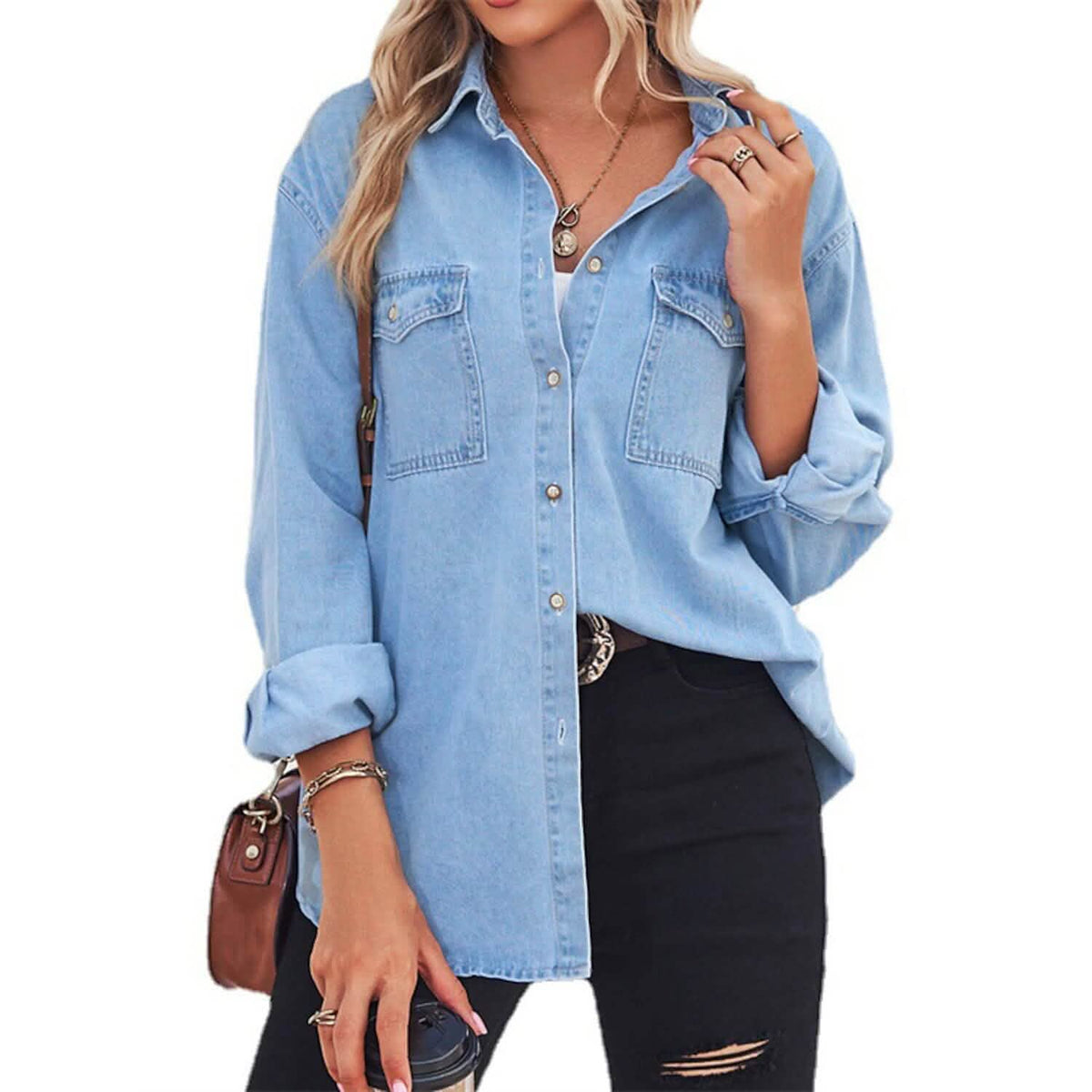 Women's Button Pocket Long Sleeve Casual - A-1 Thread Vault