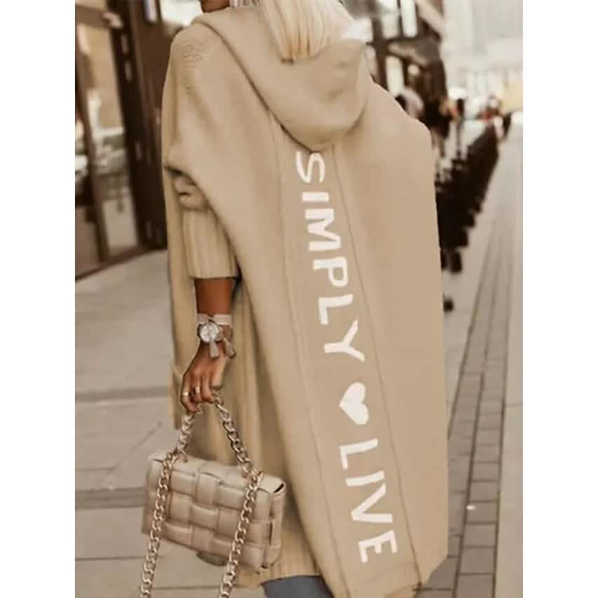 Women's Cardigan Knitted Letter Personalized Stylish Casual Long Sleeve - A-1 Thread Vault