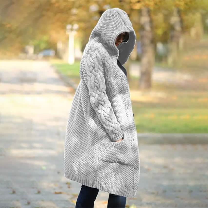 Women's Cardigan Pocket Chunky Long Sleeve Sweater - A-1 Thread Vault