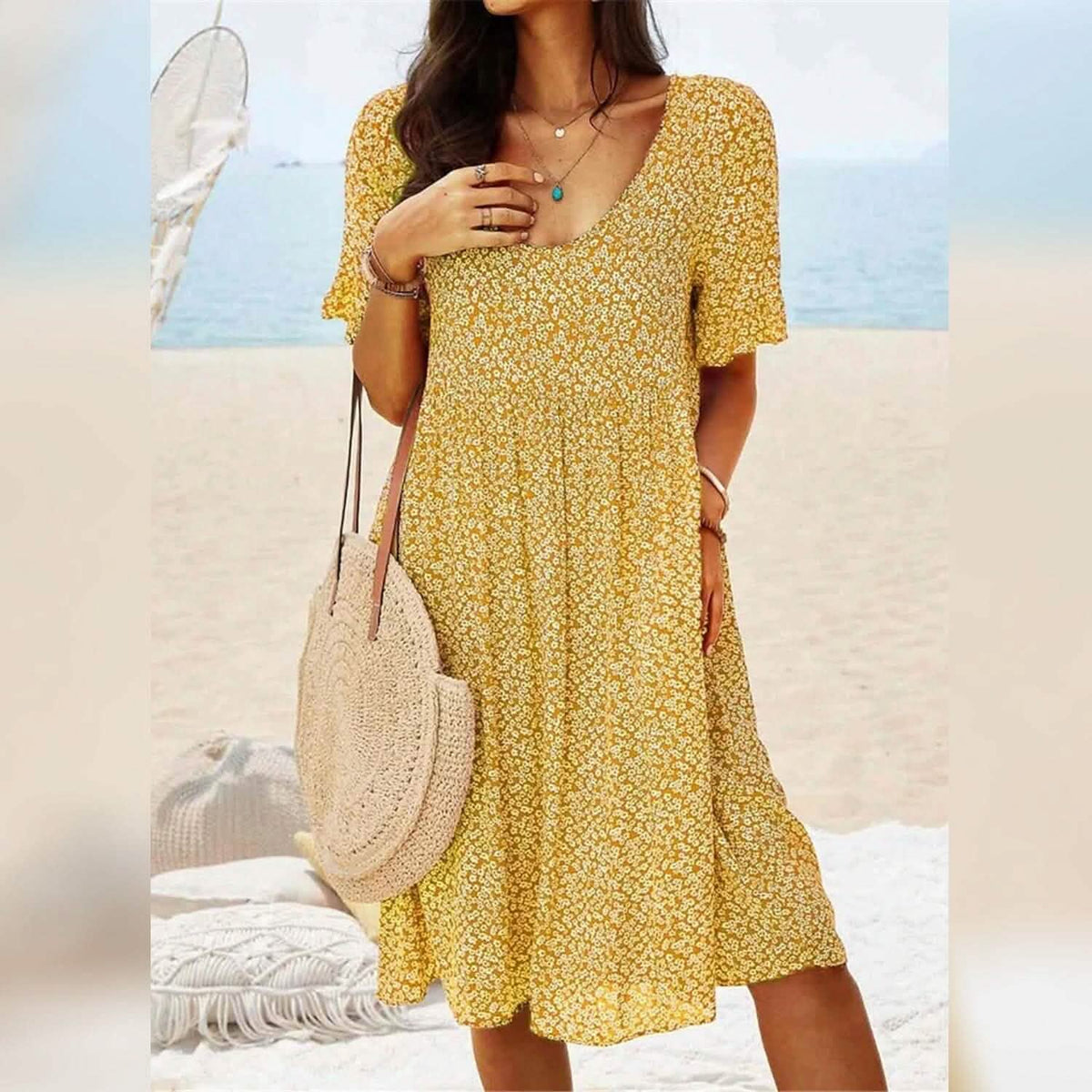 Women's Casual Floral Dress - A-1 Thread Vault