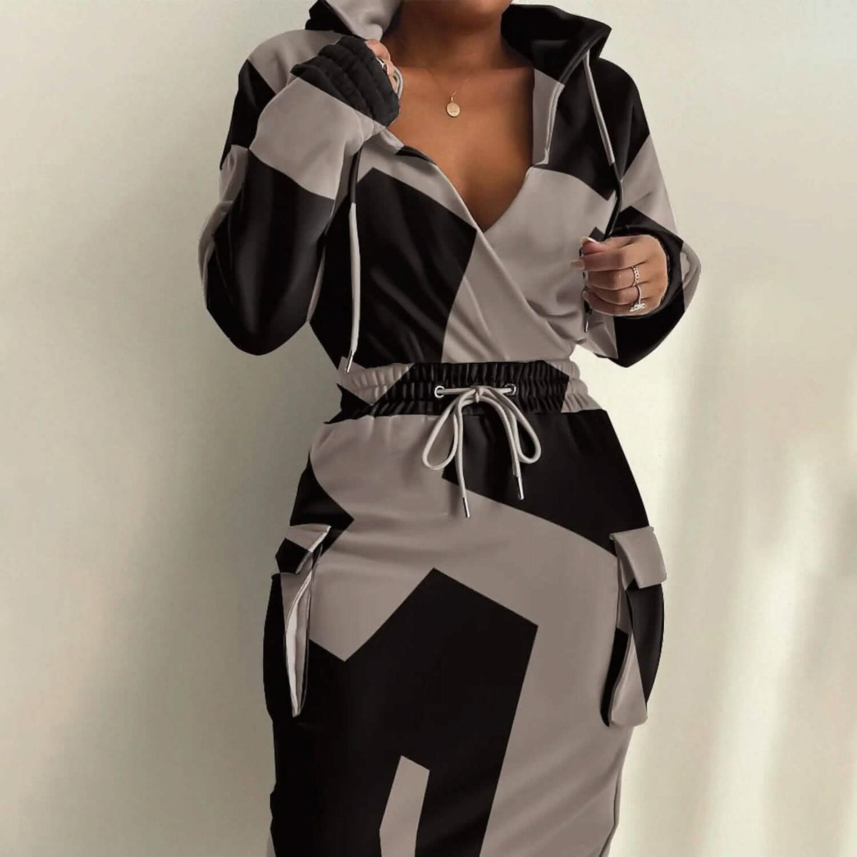 Women's Casual Long Sleeve Sweatshirt Dress - A-1 Thread Vault