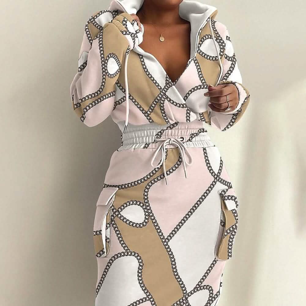 Women's Casual Long Sleeve Sweatshirt Dress - A-1 Thread Vault