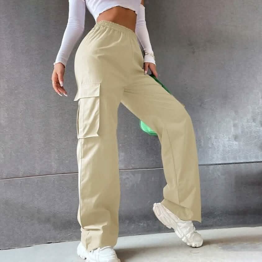 Women's Chinos Cargo Mid Waist Pants - A-1 Thread Vault