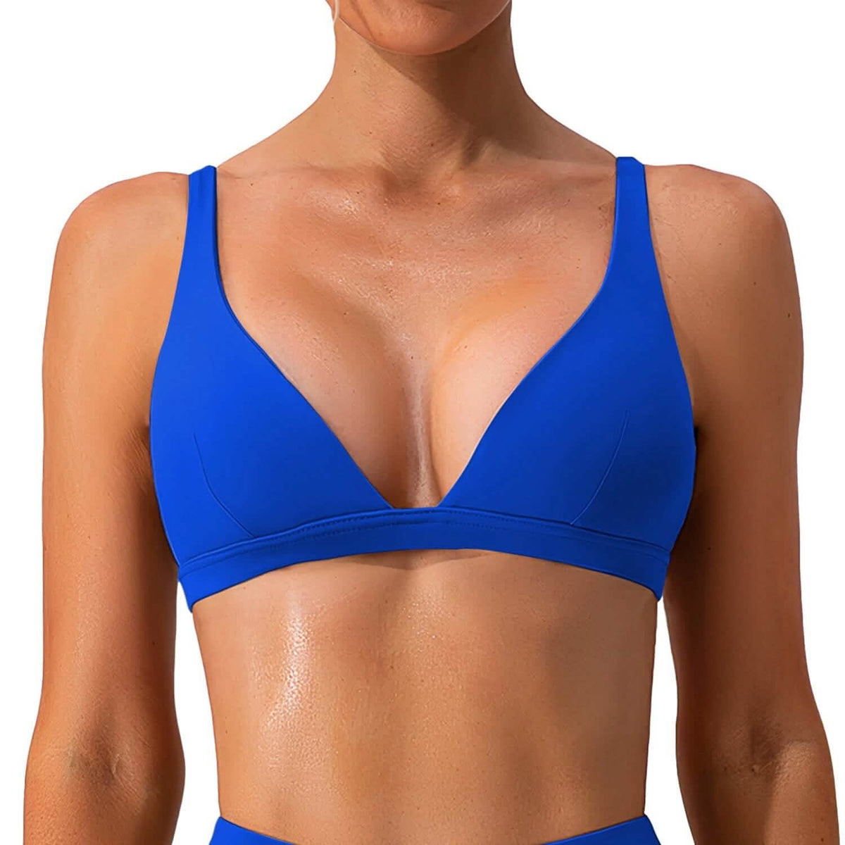 Women's Deep V-Neck U-Shaped Back Sports Bra - A-1 Thread Vault