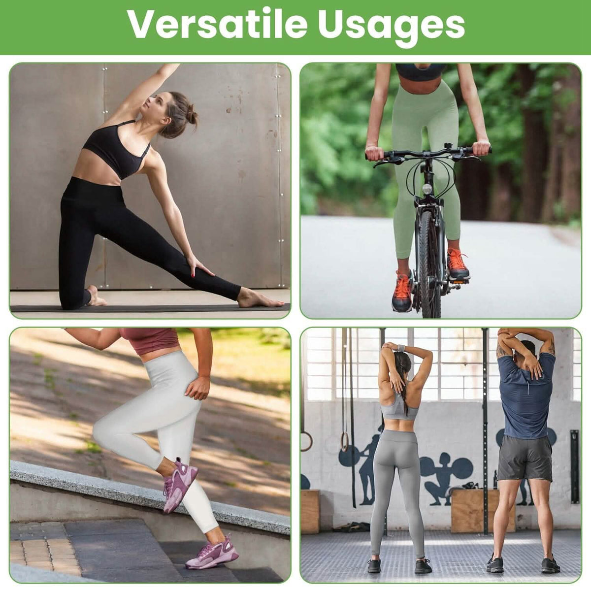 Women's High Waist Workout Leggings Tummy Control Compression with 25" Inseam No Front Seam - A-1 Thread Vault