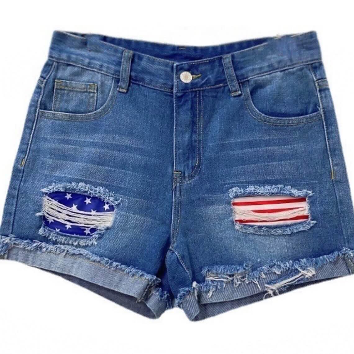 Women's Jeans Shorts Independence Day Denim - A-1 Thread Vault