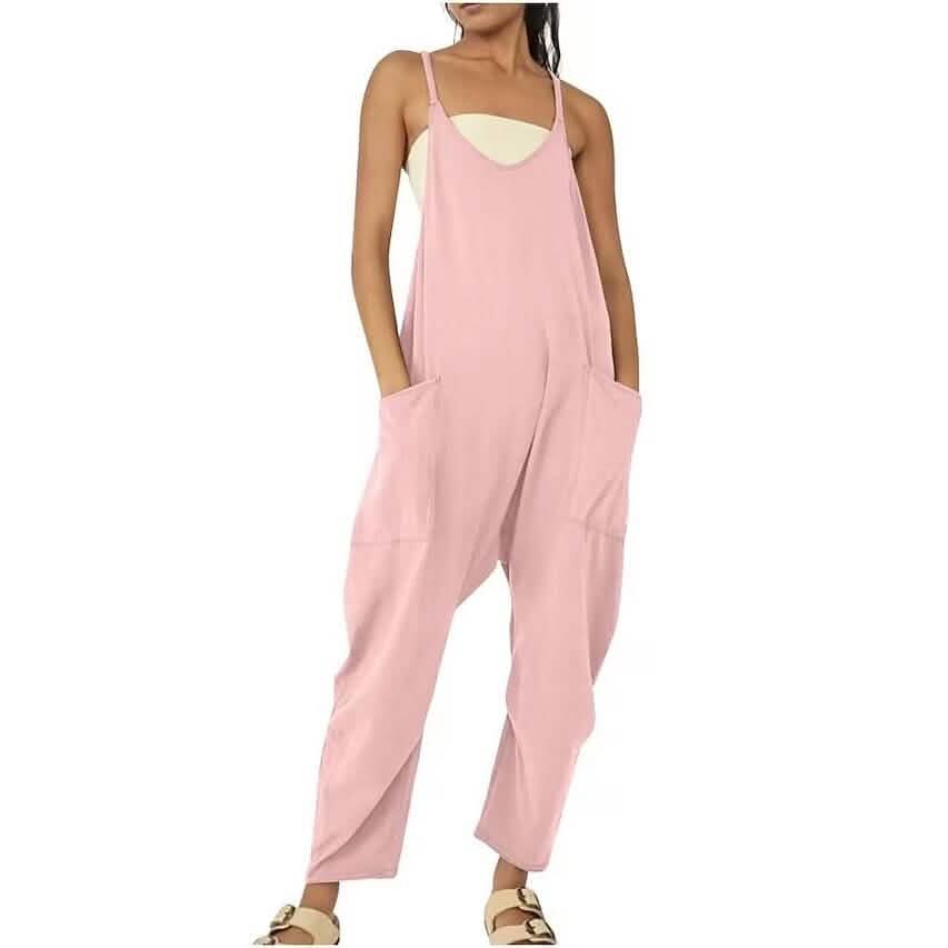 Women's Jumpsuit Maternity Solid Color V Neck Regular Fit Sleeveless - A-1 Thread Vault