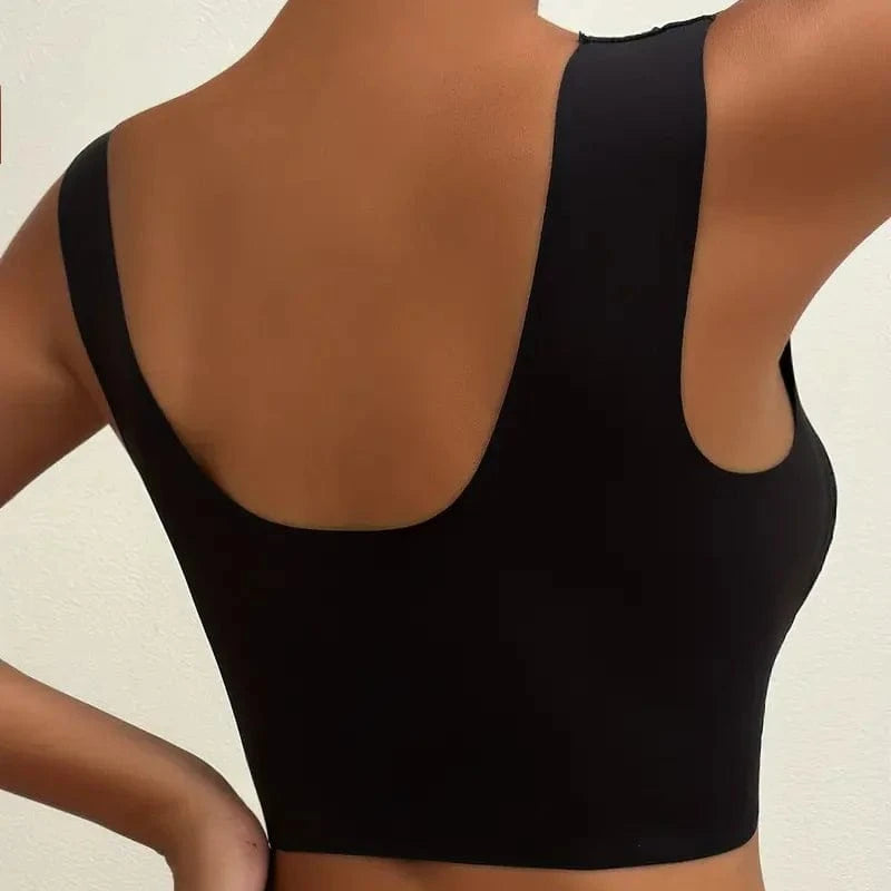 Womens Lace Bra Perspective Bralette Push Up Ice Silk Deep V Bra Sexy Lingerie Tops Plus Size Cup Mom's underwear L-5XL - A-1 Thread Vault