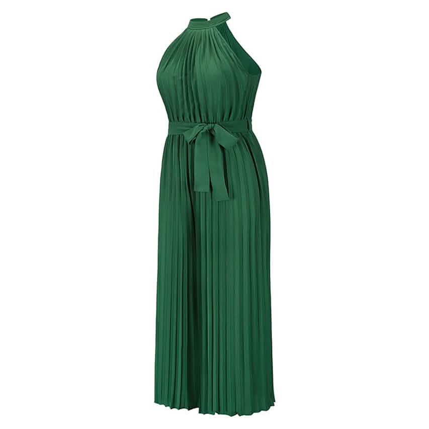 Women's Lace-Up Halter Casual Wide-Leg Jumpsuit - A-1 Thread Vault