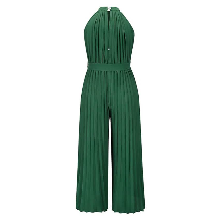 Women's Lace-Up Halter Casual Wide-Leg Jumpsuit - A-1 Thread Vault