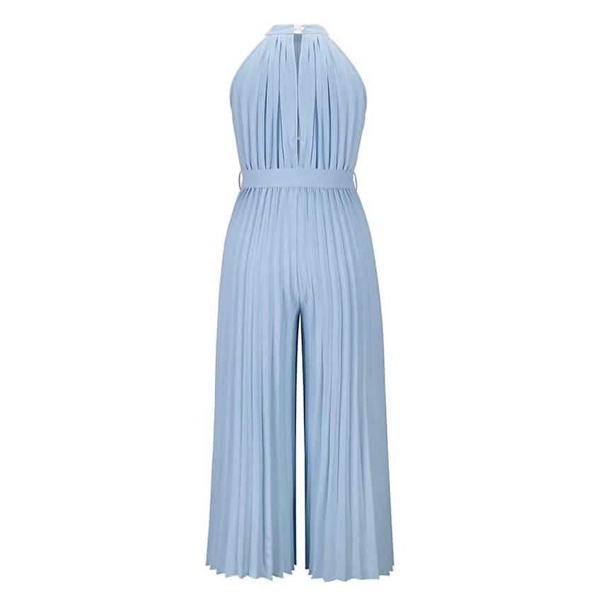 Women's Lace-Up Halter Casual Wide-Leg Jumpsuit - A-1 Thread Vault