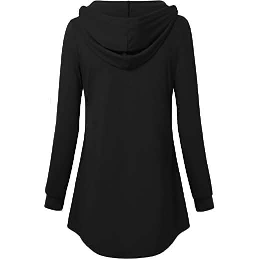 Women's Long Sleeve Hooded Tunic Tops - A-1 Thread Vault