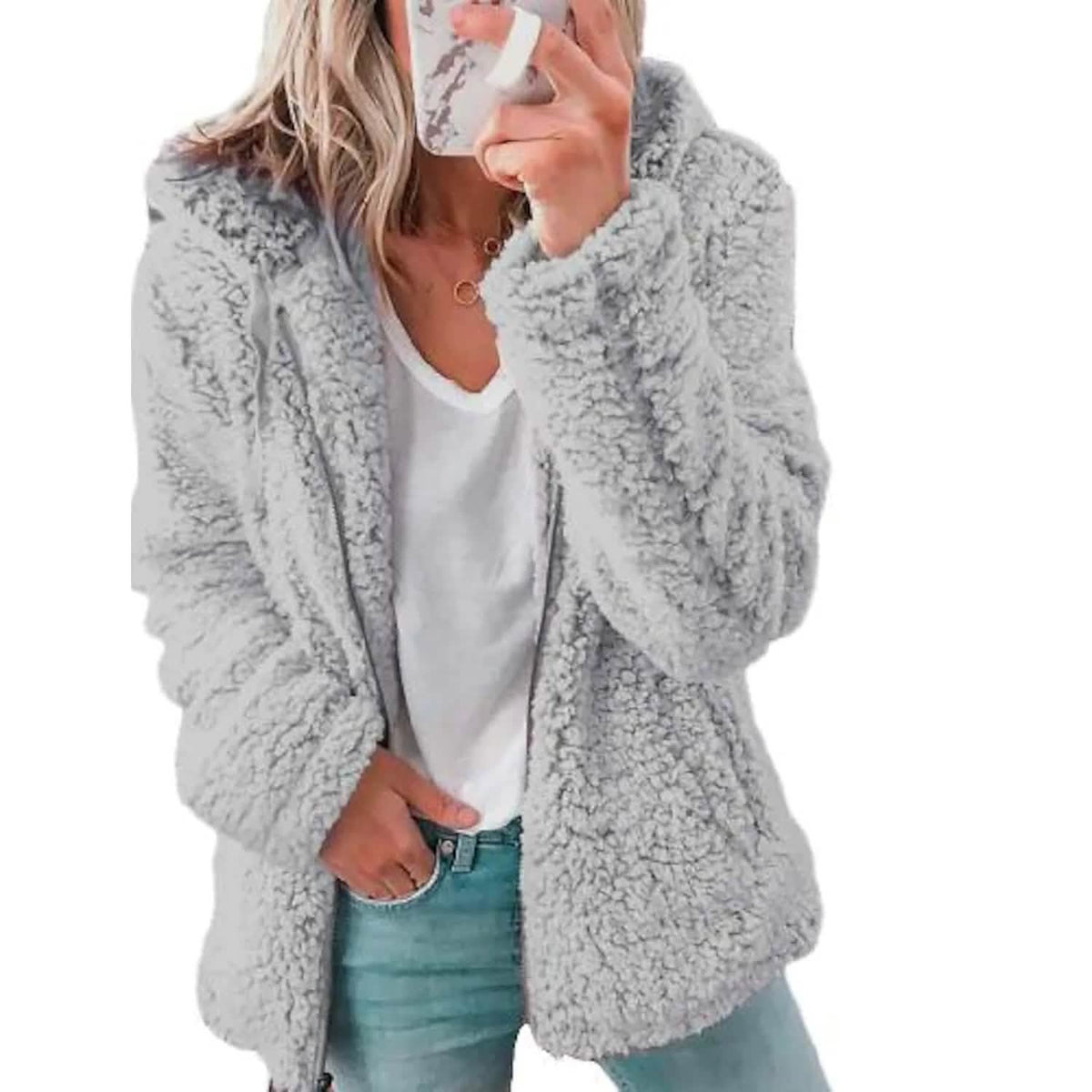 Women's Plus Size Hoodie Coat Long Sleeve - A-1 Thread Vault