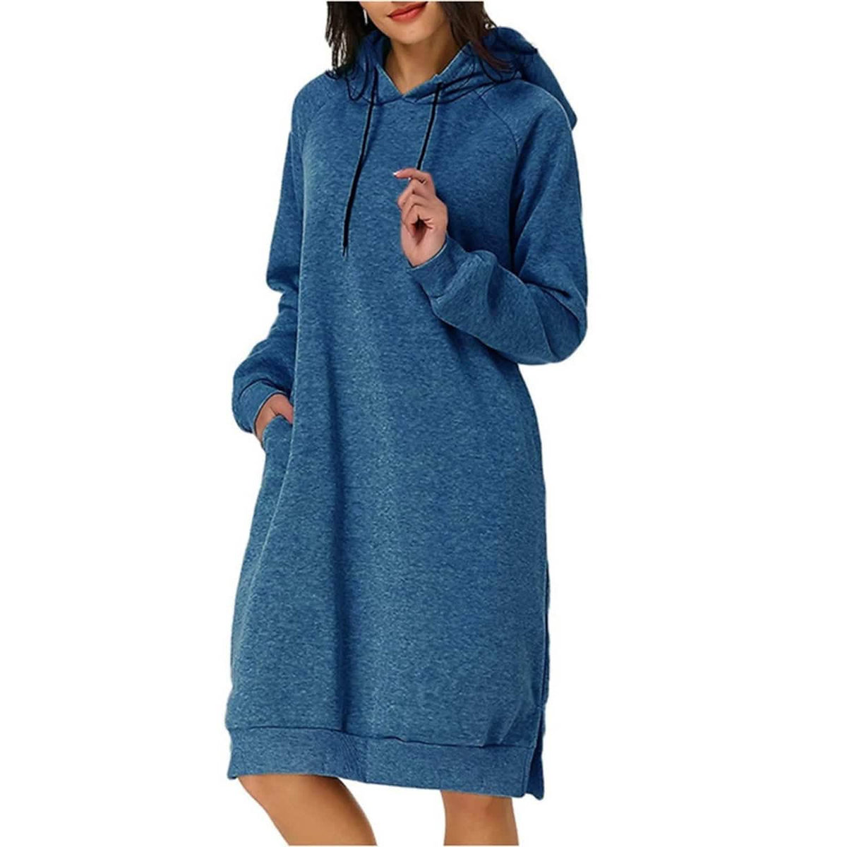 Womens Pullover Hoodie Dress - A-1 Thread Vault