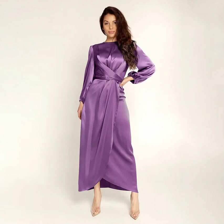 Women's Satin Swing Maxi Dress - A-1 Thread Vault
