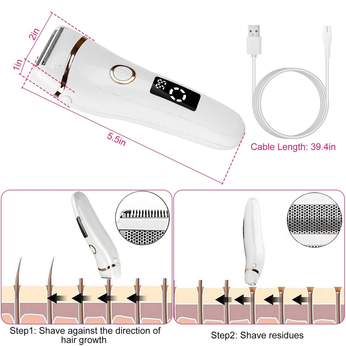 Women's Shaver Electric Hair Remover - A-1 Thread Vault