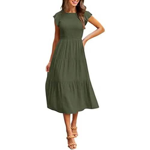 Women's Summer Casual Tiered A-Line Dress - A-1 Thread Vault