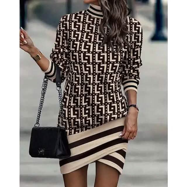 Women's Turtleneck Sweatshirt Dress - A-1 Thread Vault