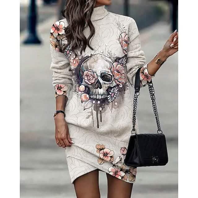 Women's Turtleneck Sweatshirt Dress - A-1 Thread Vault