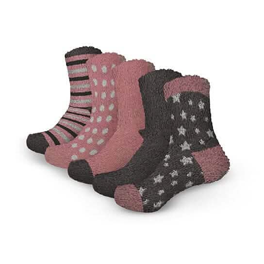 Women's Ultra-Plush Cozy Warm Fuzzy Fluffy Crew Socks - A-1 Thread Vault