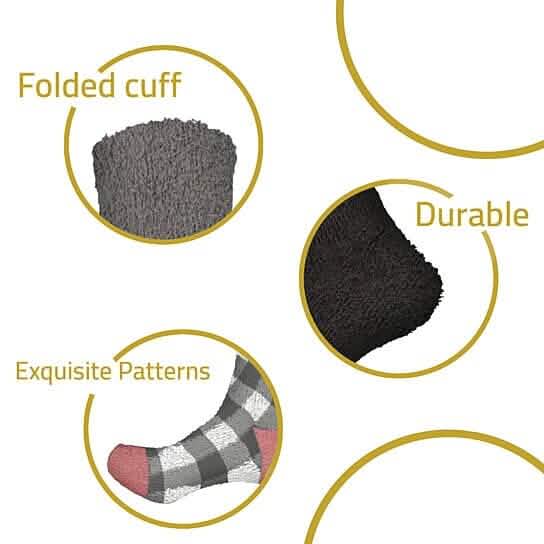 Women's Ultra-Plush Cozy Warm Fuzzy Fluffy Crew Socks - A-1 Thread Vault