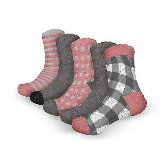 Women's Ultra-Plush Cozy Warm Fuzzy Fluffy Crew Socks - A-1 Thread Vault