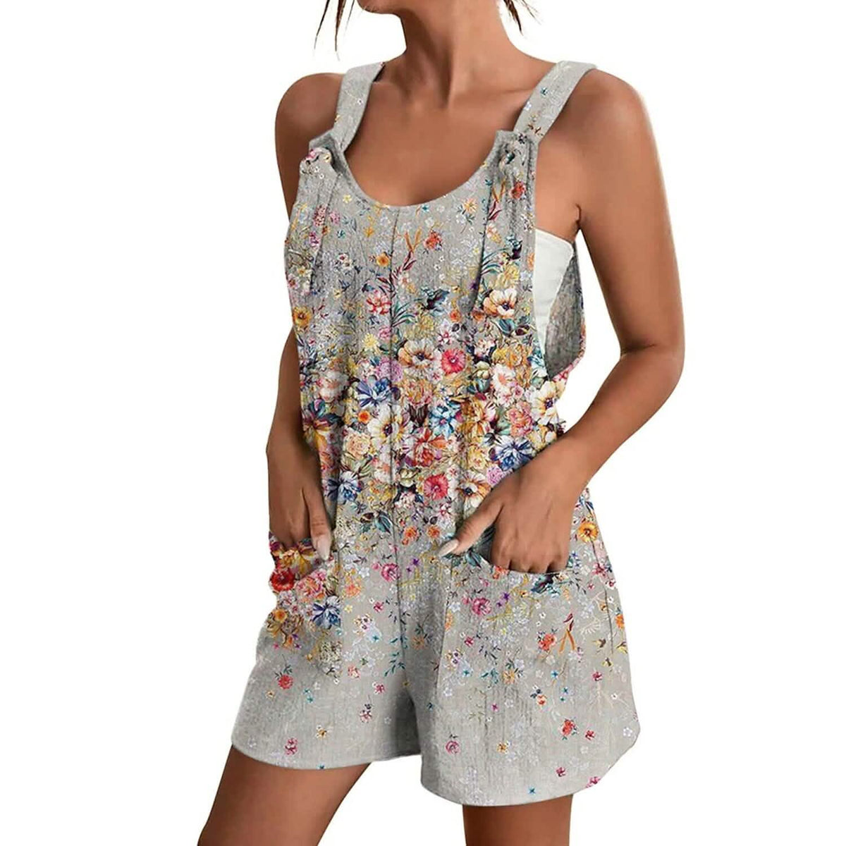 Womens V-Neck Strap Pocket Jumpsuit - A-1 Thread Vault