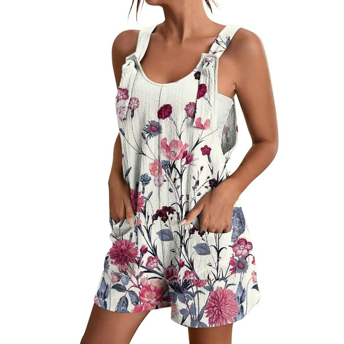 Womens V-Neck Strap Pocket Jumpsuit - A-1 Thread Vault