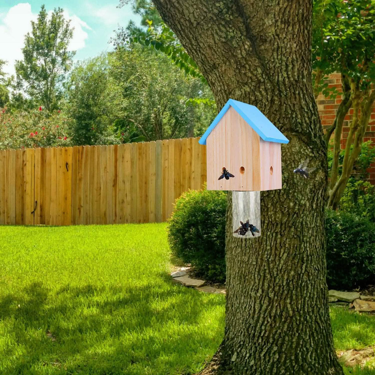 Wood Carpenter Bee Trap Outdoor Natural Pine Wood - A-1 Thread Vault
